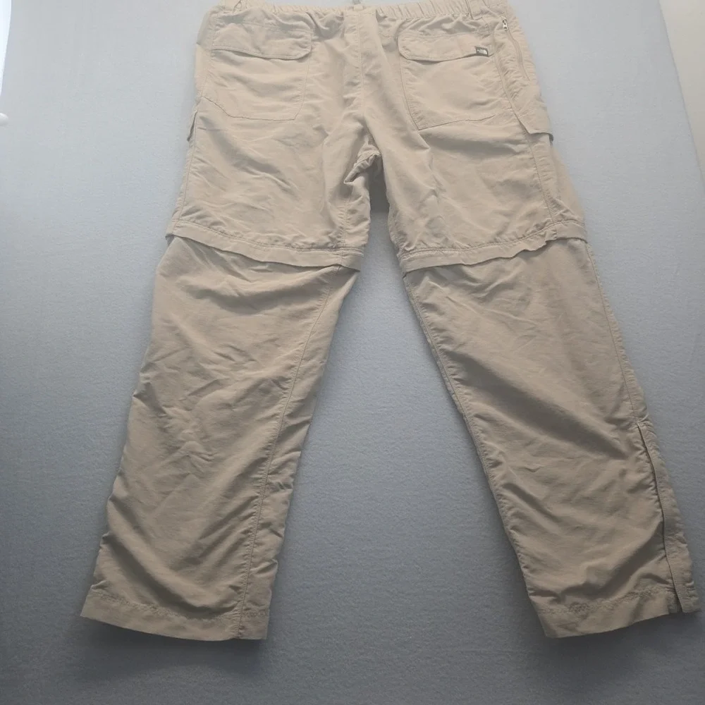 The North Face Mens Convertible Hiking‎ Pants Tan Outdoor Casual XXL Tall Shorts
